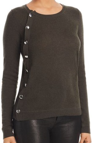C by Bloomingdale's Asymmetric Button Cashmere Sweater